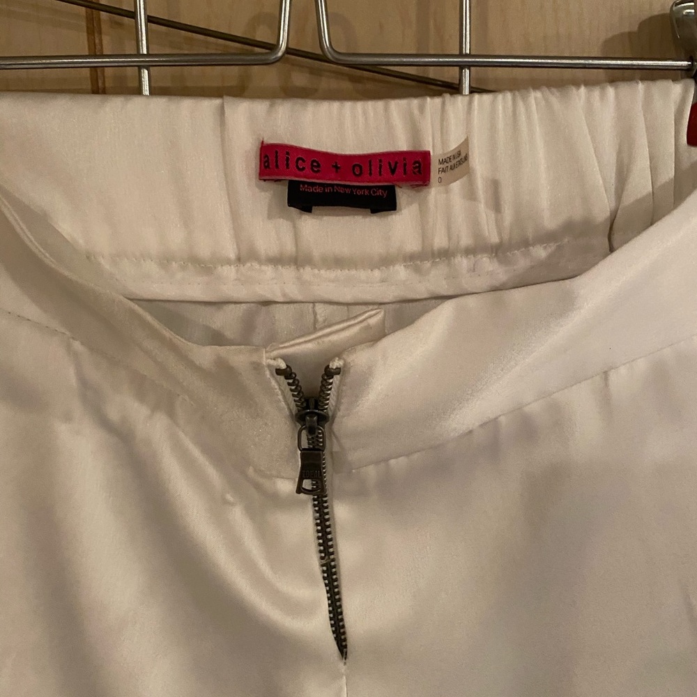 Alice and Olivia satin wide leg pants